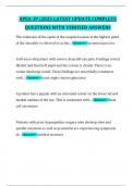 APEA 3P &vert;2025 LATEST UPDATE COMPLETE QUESTIONS WITH VERIFIED ANSWERS