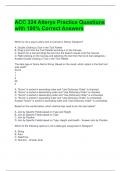 ACC 324 Alteryx Practice Questions with 100&percnt; Correct Answers 
