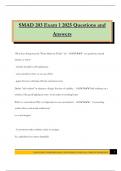 SMAD 203 Exam 1 2025 Questions and Answers