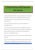 VTNE Bundled  Exams Questions and Answers 100&percnt; Pass &vert;Verified and Updated 