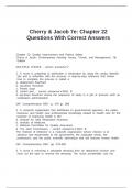 Cherry & Jacob 7e&colon; Chapter 22 Questions With Correct Answers