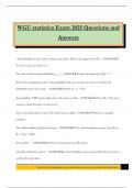 WGU statistics Exam 2025 Questions and Answers