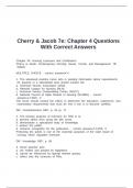 Cherry & Jacob 7e&colon; Chapter 4 Questions With Correct Answers