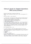 Cherry & Jacob 7e&colon; Chapter 8 Questions With Correct Answers
