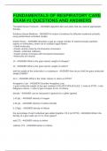 FUNDAMENTALS OF RESPIRATORY CARE EXAM &num;1 QUESTIONS AND ANSWERS