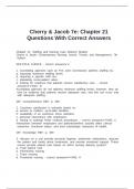 Cherry & Jacob 7e&colon; Chapter 21 Questions With Correct Answers