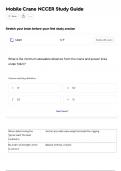 Mobile Crane NCCER EXAM 2025-2026 &vert;COMPLETE ACTUAL QUESTIONS WITH VERIFIED ANSWERS &vert;GRADED A&plus;&vert;LATEST EXAM &lpar;JUST RELEASED&rpar;