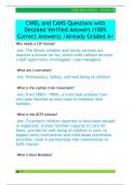 CWEL and CANS Questions with  Detailed Verified Answers &lpar;100&percnt;  Correct Answers&rpar; &sol;Already Graded A&plus; 