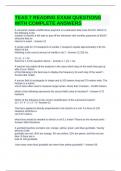 TEAS 7 CHEMISTRY EXAM QUESTIONS WITH COMPLETE ANSWERS