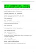 INTRO&period; TO RESPIRATORY THERAPY EXAM 1 QUESTIONS AND ANSWERS