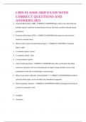 CBIS FLASHCARD EXAM WITH CORRECT QUESTIONS AND ANSWERS 2025