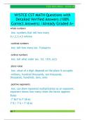 NYSTCE CST MATH Questions with  Detailed Verified Answers &lpar;100&percnt;  Correct Answers&rpar; &sol;Already Graded A&plus; 