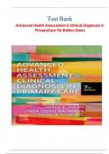TEST BANK- Advanced Health Assessment & Clinical Diagnosis in Primary Care &lpar;7th Edition&comma;&rpar; Joyce E&period; Dains&vert;&vert;LATEST EDITION GUARANTEED PASS&excl;&excl;