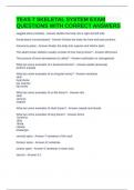 TEAS 7 SKELETAL SYSTEM EXAM QUESTIONS WITH CORRECT ANSWERS