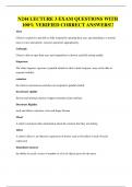 N244 LECTURE 3 EXAM QUESTIONS WITH 100&percnt; VERIFIED CORRECT ANSWERS&excl;&excl;