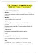 N244 EXAM QUESTIONS WITH 100&percnt; VERIFIED CORRECT ANSWERS&excl;&excl;