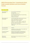 NR565 Pharmacology Final &sol; Comprehensive Study Guide Complete Questions and Correct Detailed Answers 