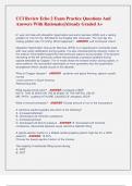 CCI Review Echo 2 Exam Practice Questions And  Answers With Rationales&vert;Already Graded A&plus; 