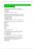 RRT PRACTICE EXAM SET QUESTIONS AND ANSWERS