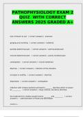 PATHOPHYSIOLOGY EXAM 2 QUIZ  WITH CORRECT ANSWERS 2025 GRADED A&plus;