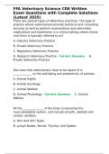 FFA Veterinary Science CDE Written Exam Questions with Complete Solutions &lpar;Latest 2025&rpar;&period;
