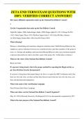 ZETA END TERM EXAM QUESTIONS WITH 100&percnt; VERIFIED CORRECT ANSWERS&excl;&excl;