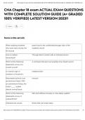 CNA Chapter 18 exam ACTUAL EXAM QUESTIONS WITH COMPLETE SOLUTION GUIDE &lpar;A&plus; GRADED 100&percnt; VERIFIED&rpar; LATEST VERSION 2025&excl;&excl;