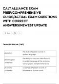 CALT ALLIANCE EXAM PREP&sol;COMPREHENSIVE GUIDE&sol;ACTUAL EXAM QUESTIONS WITH CORRECT ANSWERS&vert;NEWEST UPDATE