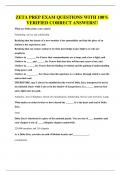 ZETA PREP EXAM QUESTIONS WITH 100&percnt; VERIFIED CORRECT ANSWERS&excl;&excl;