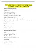 ZETA REV EXAM QUESTIONS WITH 100&percnt; VERIFIED CORRECT ANSWERS&excl;&excl;