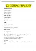 ZETA TERM 2 EXAM QUESTIONS WITH 100&percnt; VERIFIED CORRECT ANSWERS&excl;&excl;