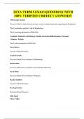 ZETA TERM 3 EXAM QUESTIONS WITH 100&percnt; VERIFIED CORRECT ANSWERS&excl;&excl;
