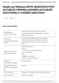 Health and Wellness GPSTC QUESTIONS WITH ACCURATE VERIFIED ANSWERS &lpar;ACCURATE SOLUTIONS&rpar; A&plus; PASSED&excl;&excl; 2025 EXAM
