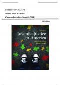 Instructor's Manual for Juvenile Justice In America&comma; 8th edition by Clemens Bartollas&comma; Chapter 1-15
