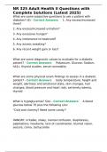 NR 325 Adult Health II Questions with Complete Solutions &lpar;Latest 2025&rpar;