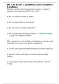 NR 325 Adult Health 2 Exam 1 Questions with Complete Solutions &lpar;Latest 2025&rpar;