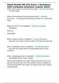 Adult Health NR-325 Exam 1 Questions with Complete Solutions &lpar;Latest 2025&rpar;