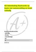 H2 Ademhaling flashcards op  basis van samenvatting en boek  volledig