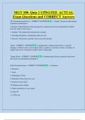 MGT 100- Quiz 1 UPDATED  ACTUAL  Exam Questions and CORRECT Answers 