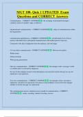 MGT 100- Quiz 1 UPDATED  Exam  Questions and CORRECT Answers