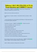 Midterm 1 MGT 100 UPDATED ACTUAL   Exam Questions and CORRECT Answers