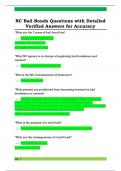 NC Bail Bonds Questions with Detailed  Verified Answers for Accuracy