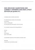 SOC 200 EXAM 3 QUESTIONS AND CORRECT ANSWERS 2025-2026 LATEST EDITION &lpar;all graded A&plus;&rpar;