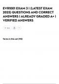 EVR1001 EXAM 3  &vert; &lpar;LATEST EXAM 2025&rpar; QUESTIONS AND CORRECT ANSWERS &vert; ALREADY GRADED A&plus; &vert; VERIFIED ANSWERS