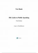 Test Bank For DK Guide to Public Speaking 3rd Edition By Lisa Ford-Brown&comma; DK Dorling Kindersley