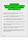 RASMUSSEN PATHOPHYSIOLOGY EXAM 2 WITH CORRECT ANSWERS 2025 GRADED A&plus;