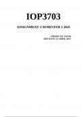 IOP3703 Assignment 2 Semester 1 2025