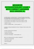 ADVANCED PATHOPHYSIOLOGY EXAM 1 WITH CORRECT ANSWERS 2025 GRADED A&plus;
