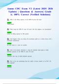 Ammo CDC Exam V2 &lpar;Latest 2025&sol; 2026 Update&rpar; &vert; Questions & Answers&vert; Grade A&vert; 100&percnt; Correct &lpar;Verified Solutions&rpar;
