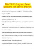 FDNY F-03 fireguard Exam questions with correct answers 